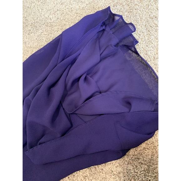 Danny &‎ Nicole Purple Flowy Dress Sleeveless Size 8 Lined - Picture 8 of 8